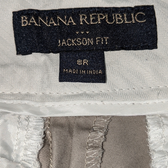 BANANA REPUBLIC JACKSON FIT WOMEN'S GRAY WIDE LEG CUFFED TROUSER SIZE 8 REGULAR - Picture 4 of 6